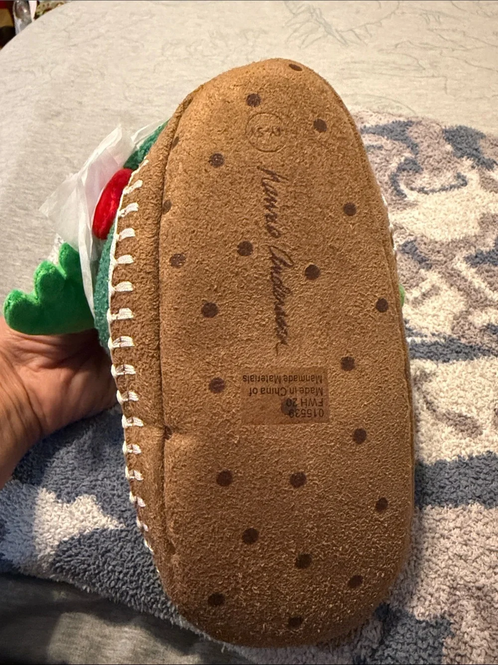 Hanna Anderson Green Dragon Plush Slipper Boots Never Worn! Size 4Y-5Y